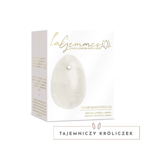 La Gemmes Yoni Egg L Clear Quartz - kamień szlachetny, rozmiar L La Gemmes