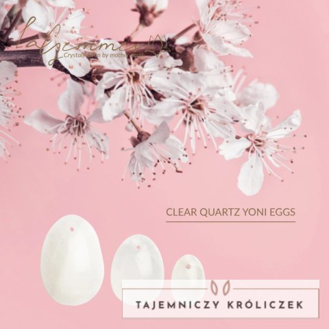 La Gemmes Yoni Egg L Clear Quartz - kamień szlachetny, rozmiar L La Gemmes