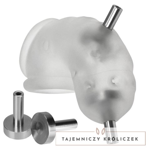 Oxballs Airlock Electro Air-Lite przezroczysta klatka intymna elektro Oxballs