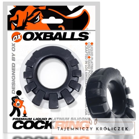 Oxballs Cock-Lug silikonowy pierścień anatomiczny czarny 33 mm Oxballs