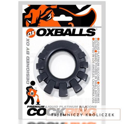 Oxballs Cock-Lug silikonowy pierścień anatomiczny czarny 33 mm Oxballs