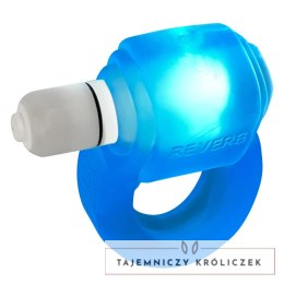 Oxballs Glowdick Niebieski pierścień silikonowy z diodą LED i wibracją Oxballs