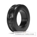 Oxballs Pig-Ring silikonowy pierścień anatomiczny czarny 3,5 cm Oxballs