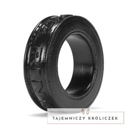 Oxballs Pig-Ring silikonowy pierścień anatomiczny czarny 3,5 cm Oxballs