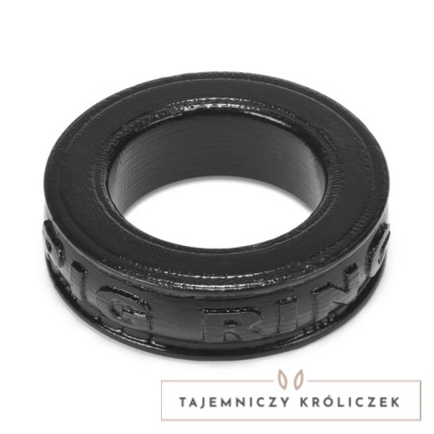 Oxballs Pig-Ring silikonowy pierścień anatomiczny czarny 3,5 cm Oxballs
