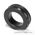 Oxballs Pig-Ring silikonowy pierścień anatomiczny czarny 3,5 cm Oxballs