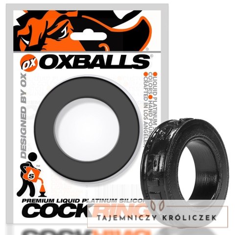 Oxballs Pig-Ring silikonowy pierścień anatomiczny czarny 3,5 cm Oxballs