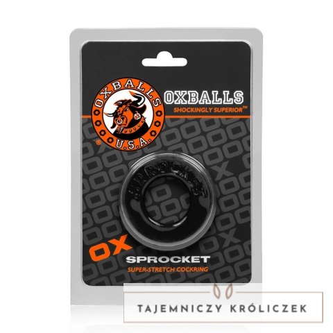 Oxballs Sprocket pierścień dynamiczny czarny, elastyczny, 4,45 cm Oxballs