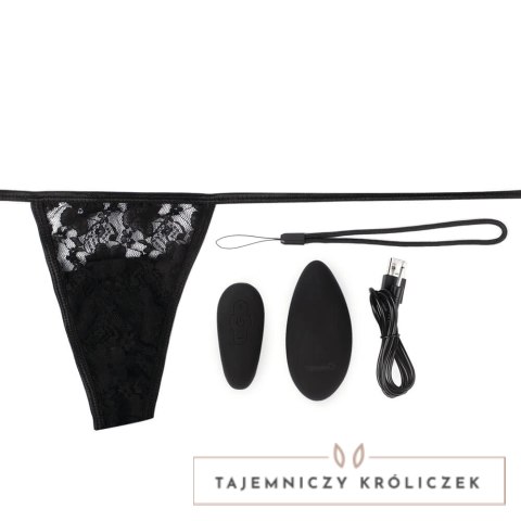 Screaming O My Secret Panty Set czarny - wibrujący model z pilotem The Screaming O
