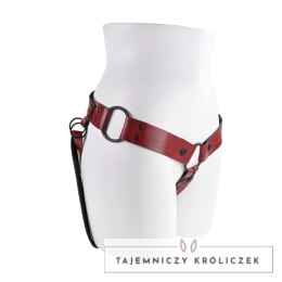 Sportsheets Saffron Monte Uprząż Strap-On Czerwona, regulowana, skora eco Sportsheets