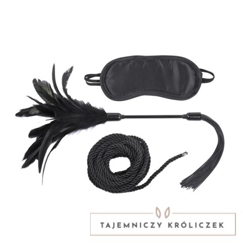 Sportsheets Shadow Tie and Tickle Kit zestaw do krępowania z opaską Sportsheets