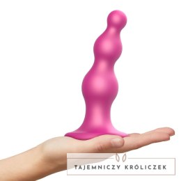 Strap-On-Me Beads Plug Metallic Raspberry Pink L silikonowy 14,8 cm Strap-On-Me