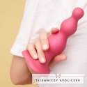 Strap-On-Me Beads Plug Metallic Raspberry Pink L silikonowy 14,8 cm Strap-On-Me