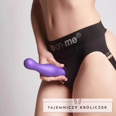 Strap-On-Me Curvy Plug Metallic Purple L silikonowy z mocną przyssawką 15 cm Strap-On-Me