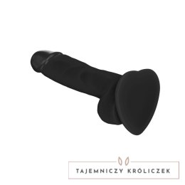 Strap-On-Me Soft Realistic Dildo Black M silikonowy uchwyt 18cm Strap-On-Me