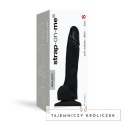 Strap-On-Me Soft Realistic Dildo Black M silikonowy uchwyt 18cm Strap-On-Me
