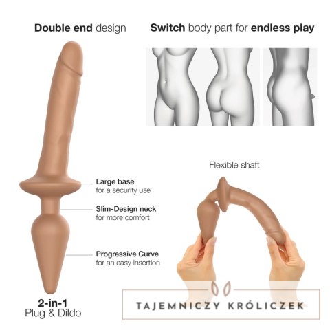 Strap-On-Me Switch Plug-in Model L Caramel - Anatomiczny System 2w1 Strap-On-Me