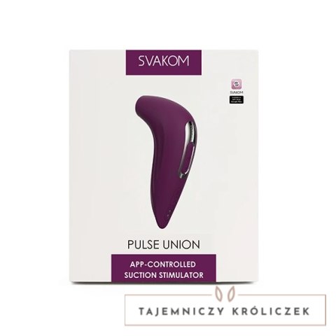 Svakom Pulse Union fioletowy stymulator bezdotykowy z aplikacją, wodoodporny Svakom