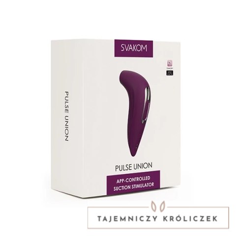 Svakom Pulse Union fioletowy stymulator bezdotykowy z aplikacją, wodoodporny Svakom