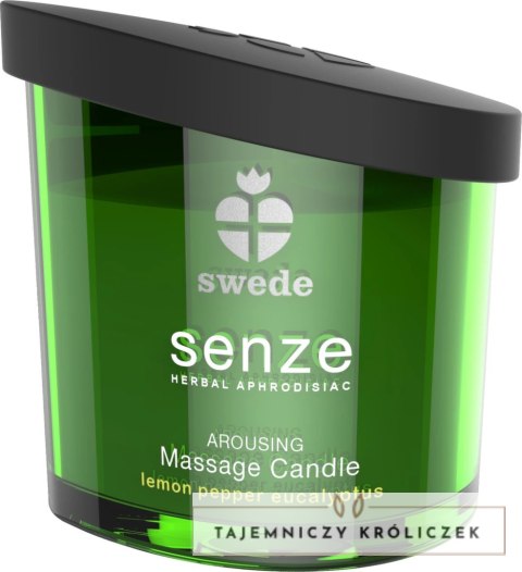 Swede Senze Massage Candle Arousing 150ml cytryna eukaliptus pieprz Swede