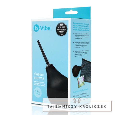 B-Vibe Classic Enema zestaw higieniczny 224 ml z silikonową gruszką B-Vibe