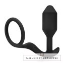 B-Vibe Snug & Tug silikonowy model intymny z pierścieniem 128g B-Vibe