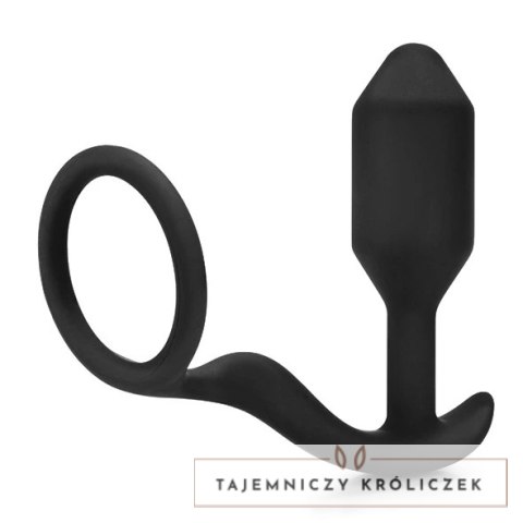 B-Vibe Snug & Tug silikonowy model intymny z pierścieniem 128g B-Vibe