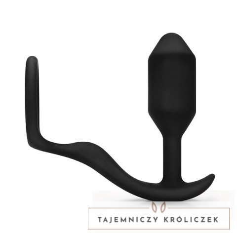 B-Vibe Snug & Tug silikonowy model intymny z pierścieniem 128g B-Vibe