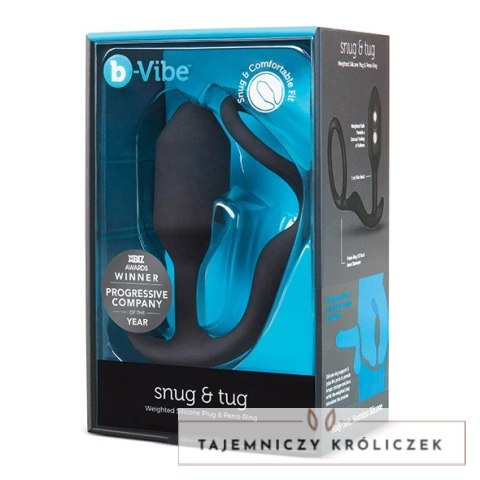 B-Vibe Snug & Tug silikonowy model intymny z pierścieniem 128g B-Vibe