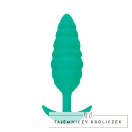 B-Vibe Texture Plug Twist Green - anatomiczny wibrujący model silikonowy B-Vibe