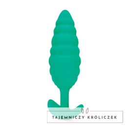 B-Vibe Texture Plug Twist Green - anatomiczny wibrujący model silikonowy B-Vibe
