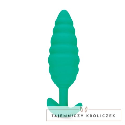 B-Vibe Texture Plug Twist Green - anatomiczny wibrujący model silikonowy B-Vibe