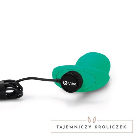 B-Vibe Texture Plug Twist Green - anatomiczny wibrujący model silikonowy B-Vibe