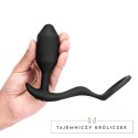 B-Vibe Vibrating Snug & Tug M - Wibrująca zatyczka z pierścieniem, silikon B-Vibe