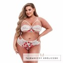 Baci White Floral & Lace Set Queen Size - Bielizna dwuczęściowa z koronką Baci Lingerie