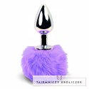 FeelzToys Bunny Tails Purple - metalowy korek z ozdobnym futerkiem FeelzToys