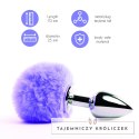 FeelzToys Bunny Tails Purple - metalowy korek z ozdobnym futerkiem FeelzToys