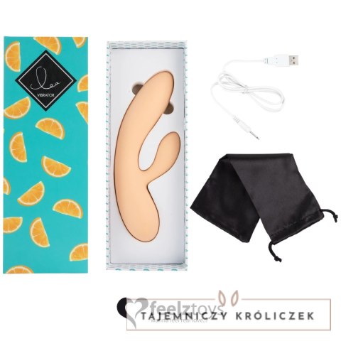 FeelzToys Lea Citrus silikonowy model dwusilnikowy 202mm pomarańczowy FeelzToys