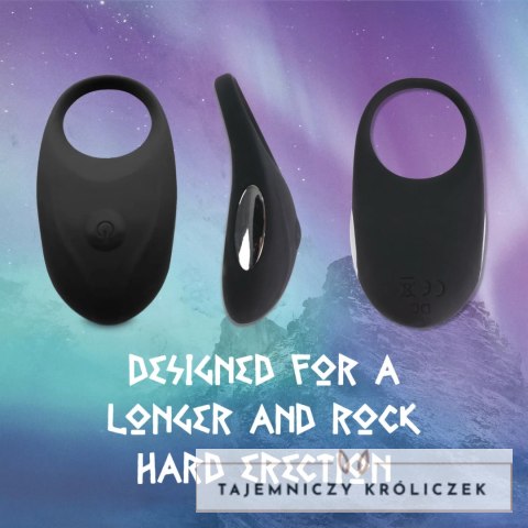 FeelzToys Thor Black - pierścień wibrujący, silikonowy, ładowany USB FeelzToys