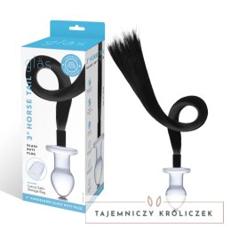 Glas Horse Tail szklany plug z dekoracyjnym ogonem, 7,6 cm Glas