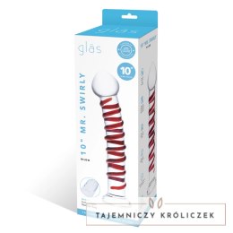 Glas Mr. Swirly - szklany model spiralny 25,5 cm czerwony Glas