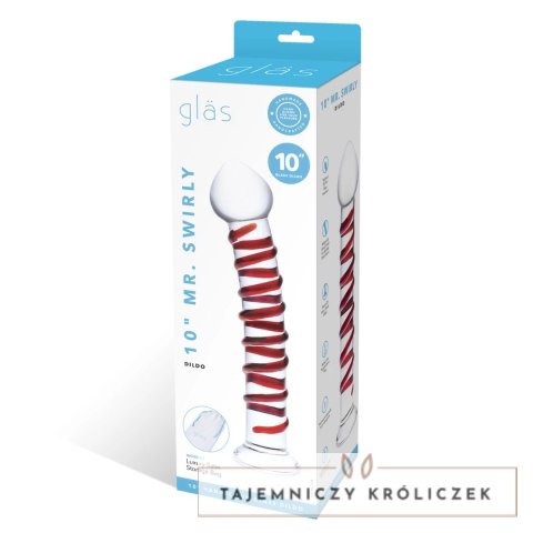 Glas Mr. Swirly - szklany model spiralny 25,5 cm czerwony Glas