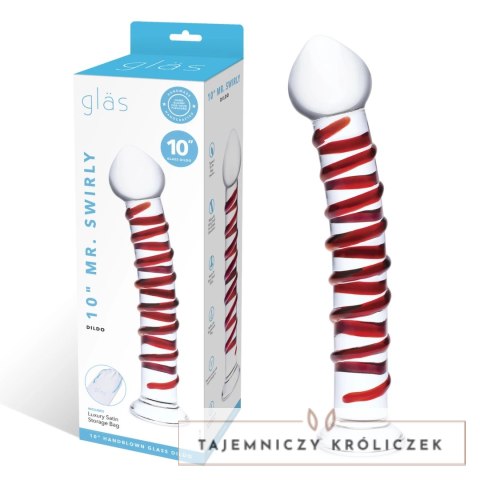Glas Mr. Swirly - szklany model spiralny 25,5 cm czerwony Glas
