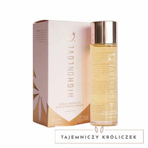 HighOnLove Massage Oil Biały Czekoladowy 120ml - Naturalny Olejek do Masażu HighOnLove