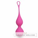 Layla Peonia Pink - dwie silikonowe kulki do ćwiczeń mięśni Kegla 140g Layla