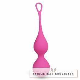 Layla Peonia Pink - dwie silikonowe kulki do ćwiczeń mięśni Kegla 140g Layla