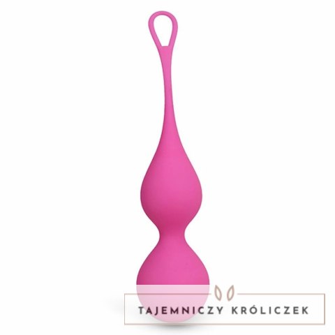 Layla Peonia Pink - dwie silikonowe kulki do ćwiczeń mięśni Kegla 140g Layla
