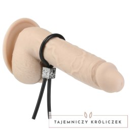 Lux Active Tether pierścień regulowany silikonowy wodoodporny czarny Lux Active