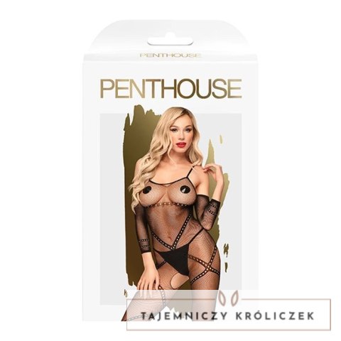 Penthouse Under Arrest bodystocking S-L czarny, elastyczny, z wycięciem Penthouse