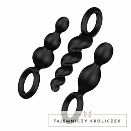 Satisfyer Booty Call Plugs Black - Zestaw trzech silikonowych plugow analnych Satisfyer